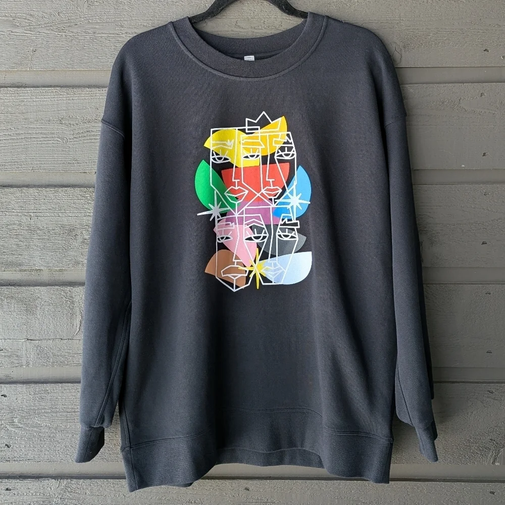 NWOT Lululemon Perfectly Oversized Crew *Pride Black (First Release) Size 6
